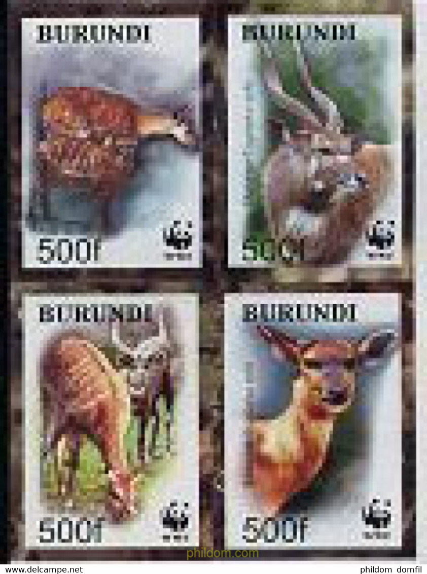 203575 MNH BURUNDI 2004 WWF. ANTILOPES - Neufs
