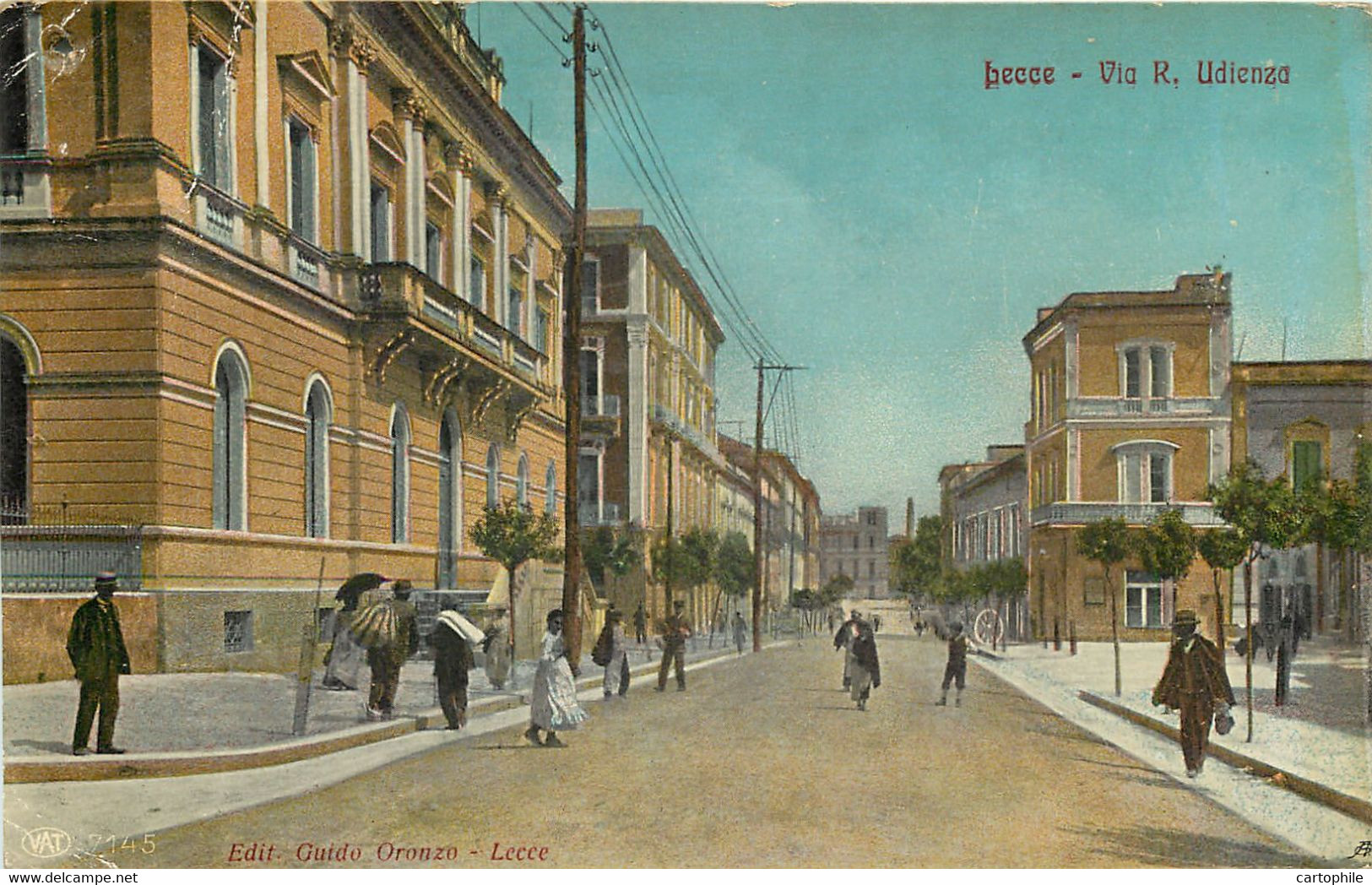 Lecce - Via R. Udienza - VG 1916 Per Oderzo (Treviso) - Lecce