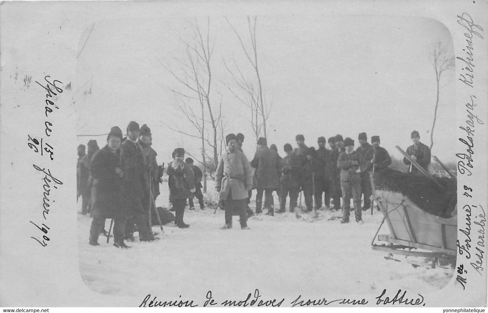 MOLDAVIE - KISHINEV - Battue - Chasse - Carte Photo - Superbe - Voyagée -  (Mol-06 ) - Moldavia