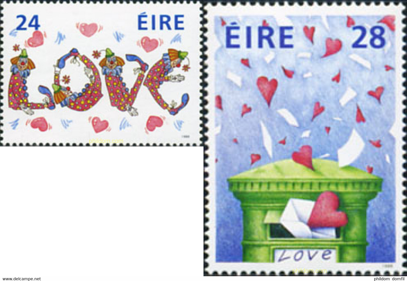 164878 MNH IRLANDA 1988 DIA DE SAN VALENTIN - Otros & Sin Clasificación