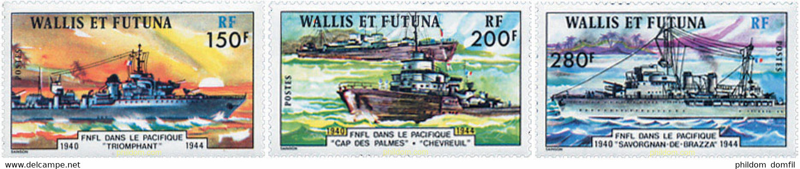 148126 MNH WALLIS Y FUTUNA 1978 FUERZAS NAVALES FRANCESAS LIBRES EN EL PACIFICO - Used Stamps