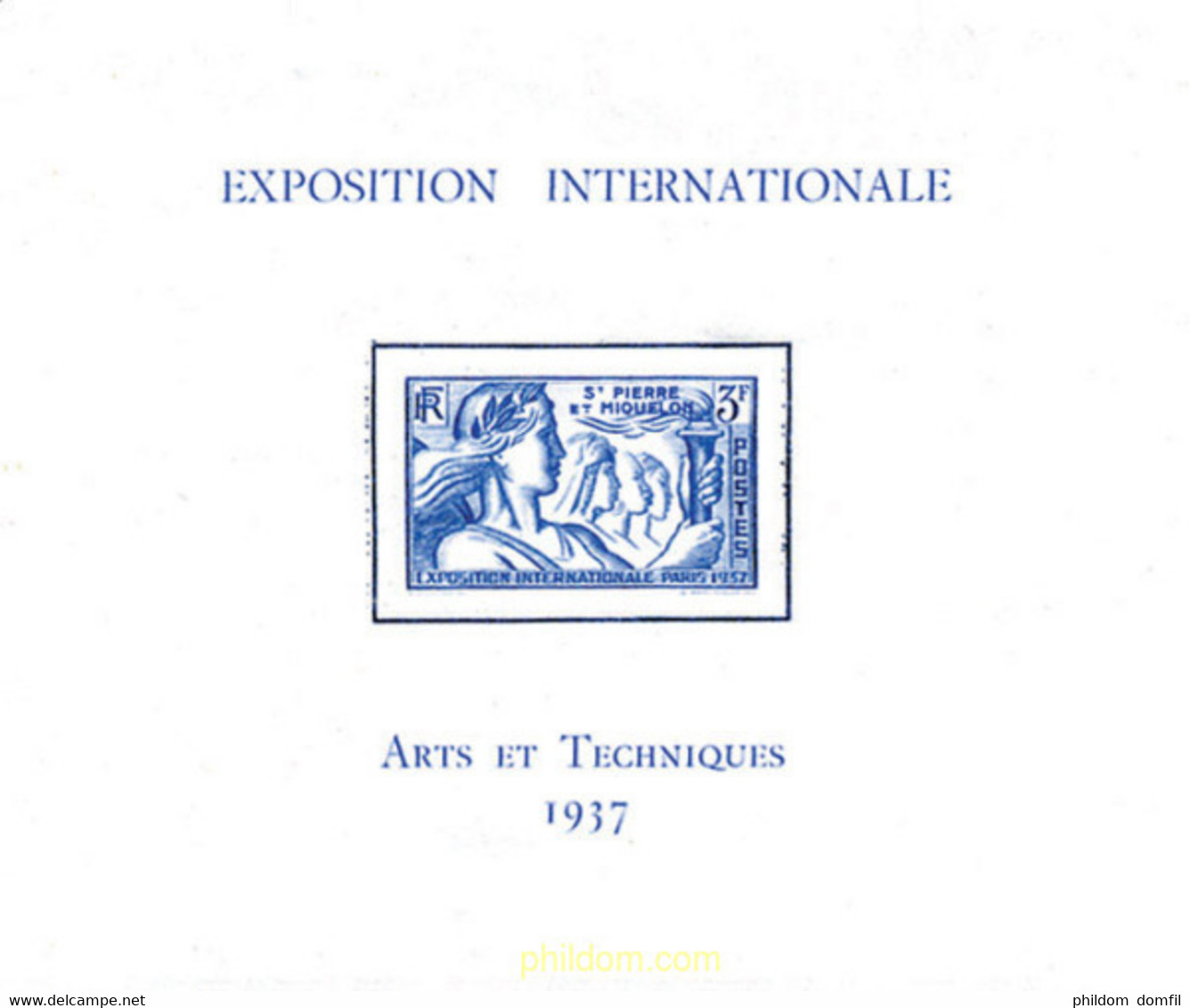 154132 MNH SAN PEDRO Y MIQUELON 1937 EXPOSICION INTERNACIONAL DE PARIS - Oblitérés