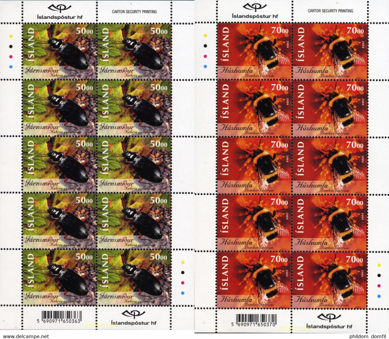 153272 MNH ISLANDIA 2004 INSECTOS - Collections, Lots & Séries