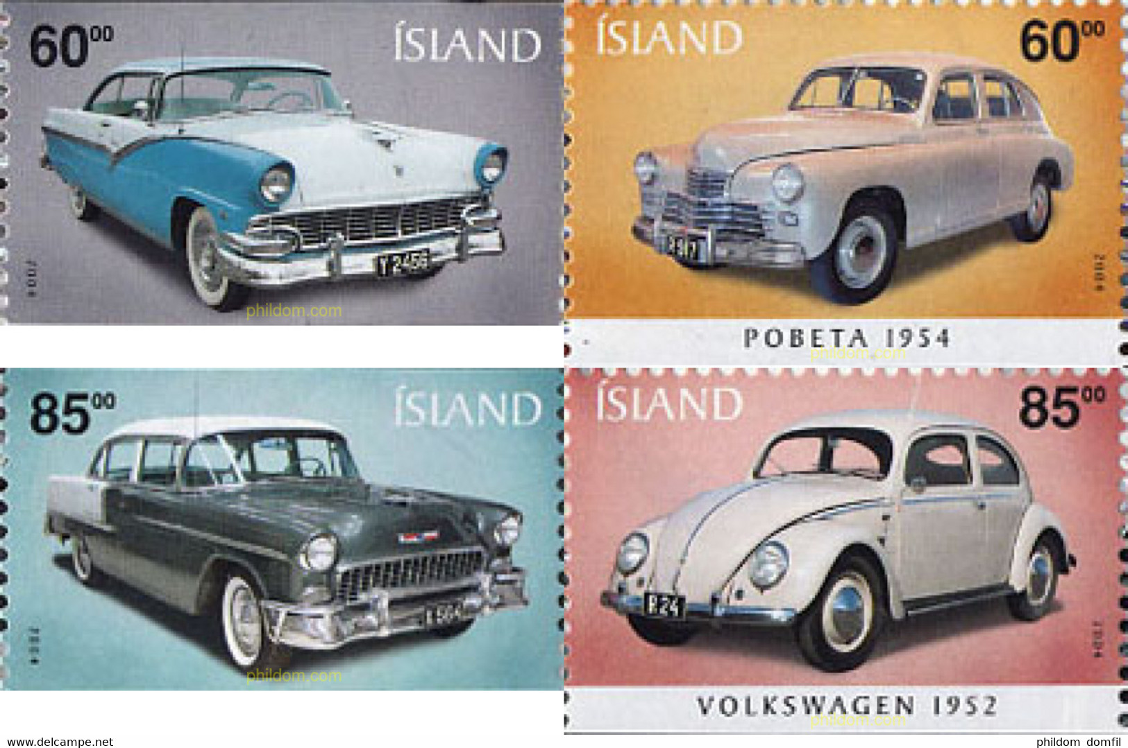 153263 MNH ISLANDIA 2004 AUTOMOVILES - Collections, Lots & Series