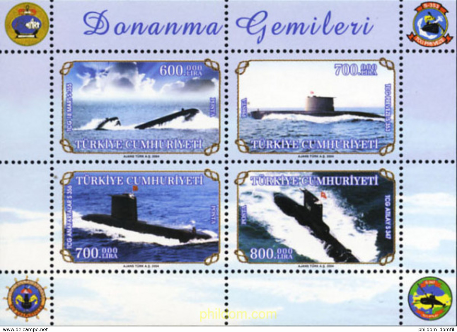 153614 MNH TURQUIA 2004 BARCOS DE GUERRA - Collezioni & Lotti