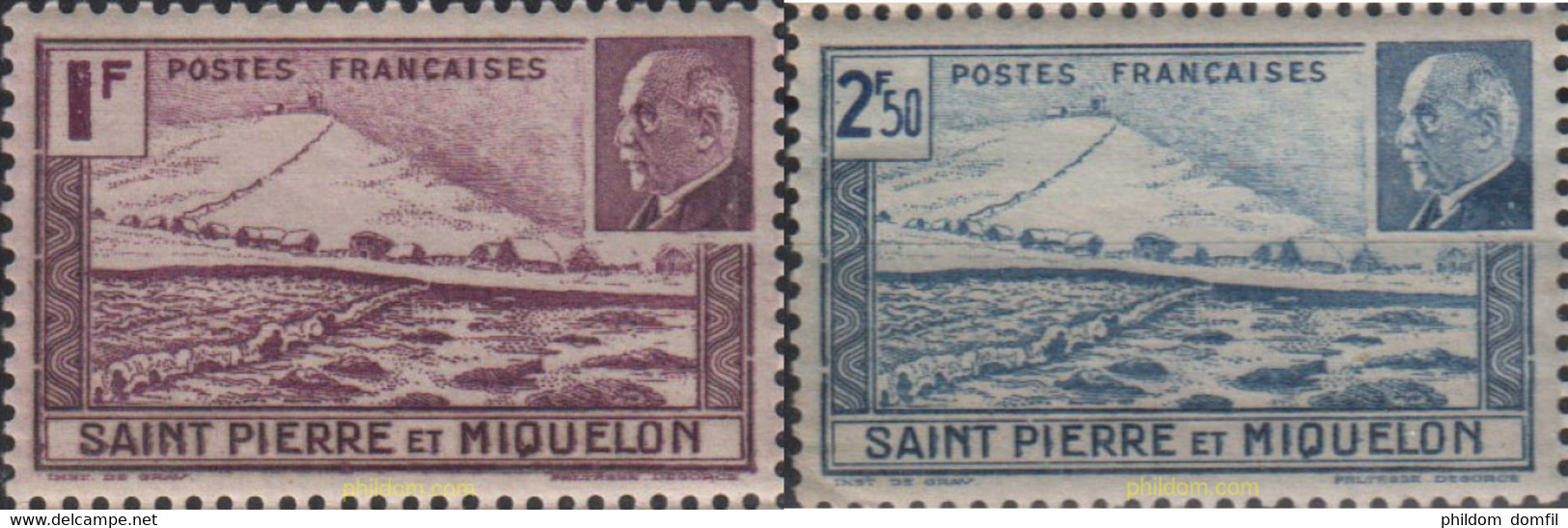 673280 HINGED SAN PEDRO Y MIQUELON 1941 MARISCAL PETAIN - Usati