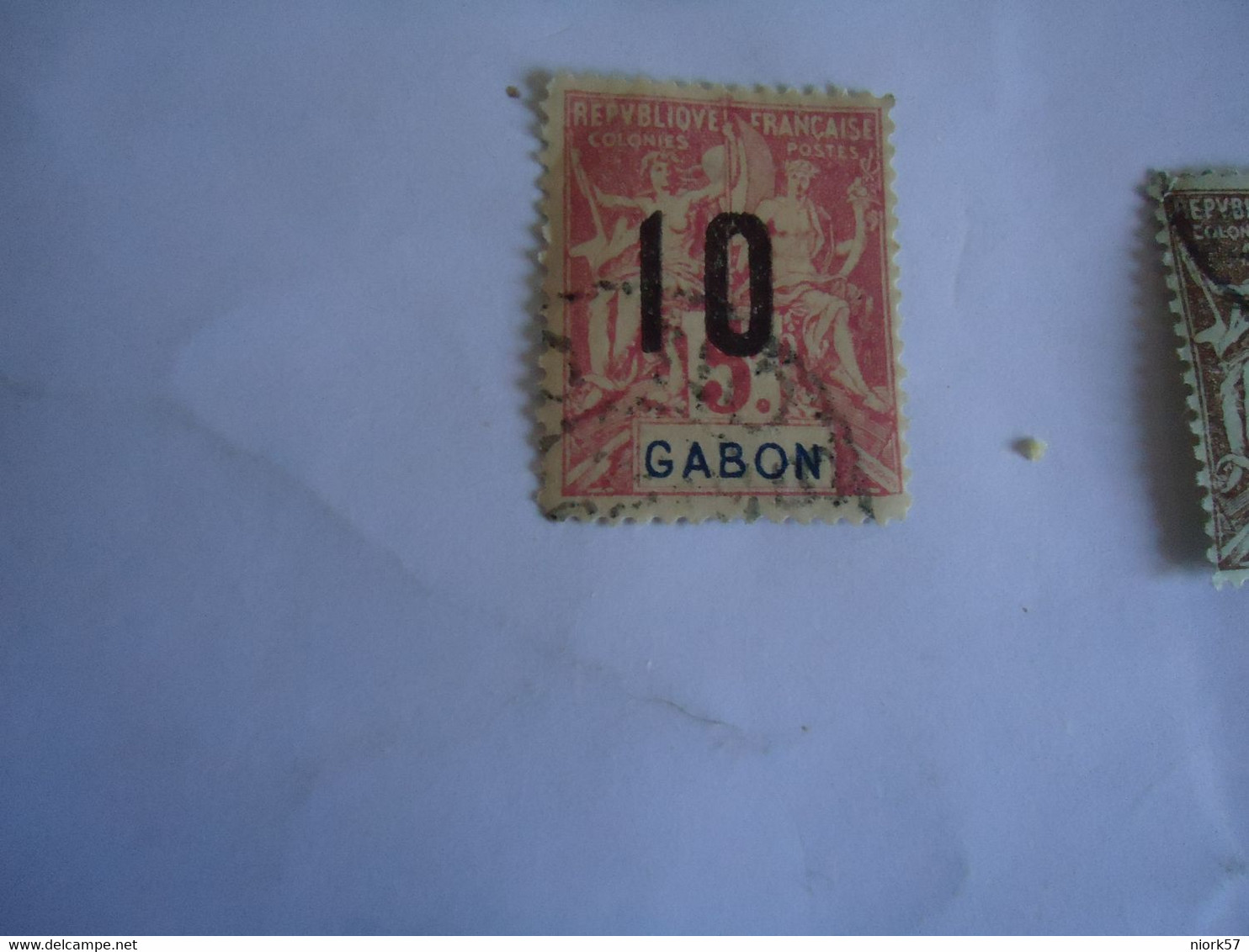GABON FRANCE  COLONIES USED STAMPS   OVERPRINT - Other & Unclassified