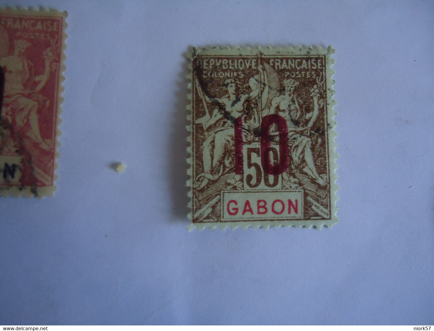 GABON FRANCE  COLONIES USED STAMPS   OVERPRINT - Other & Unclassified