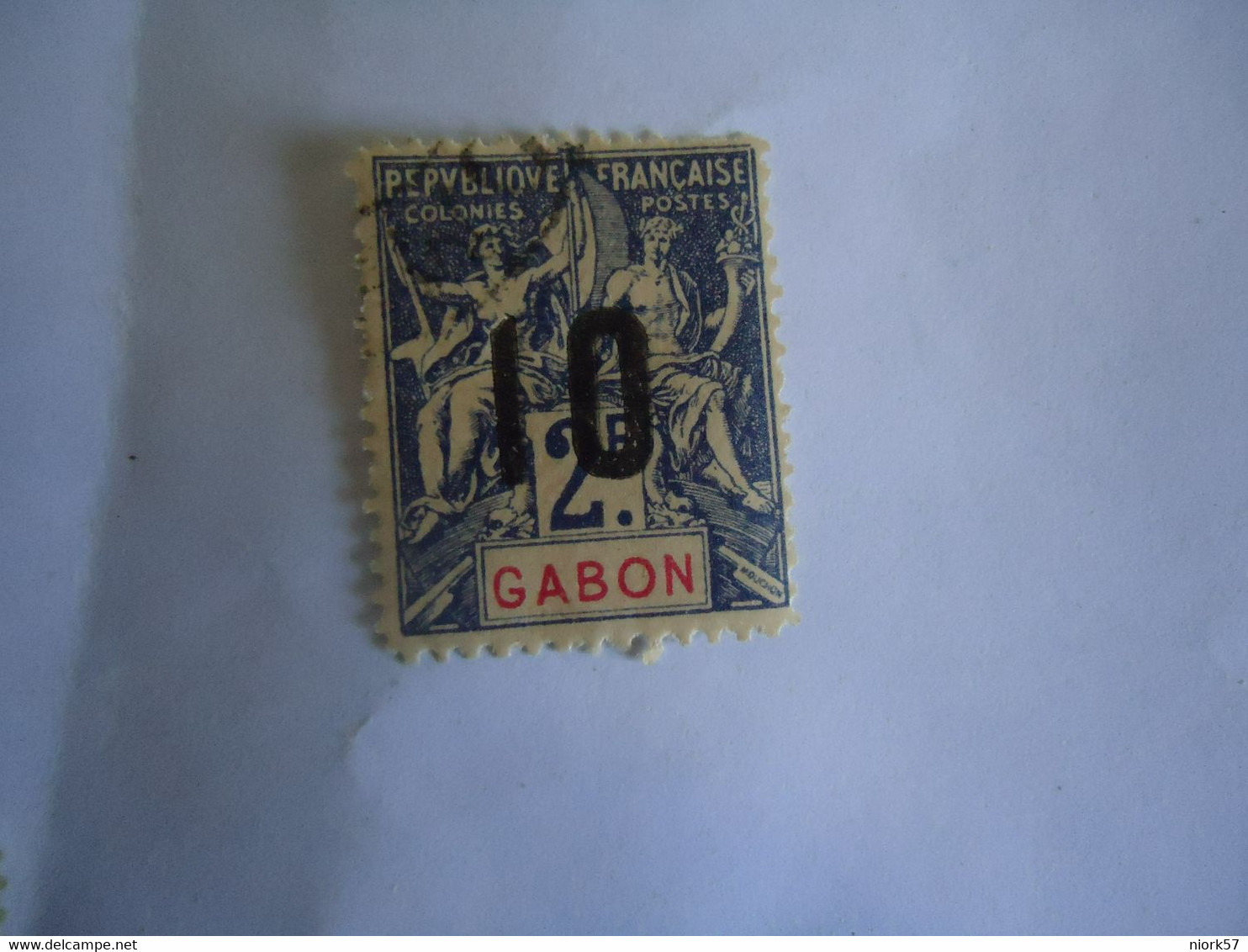 GABON FRANCE  COLONIES USED STAMPS   OVERPRINT - Other & Unclassified