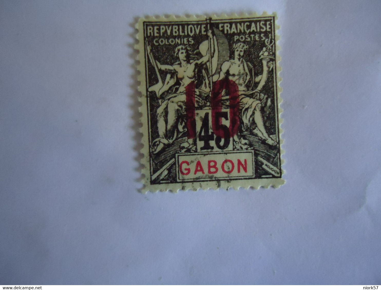 GABON FRANCE  COLONIES USED STAMPS   OVERPRINT - Other & Unclassified