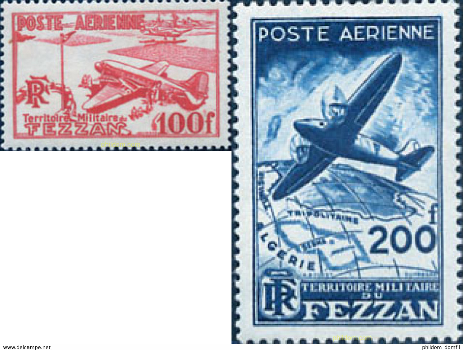 159707 MNH FEZZAN 1948 AVION - Gebruikt