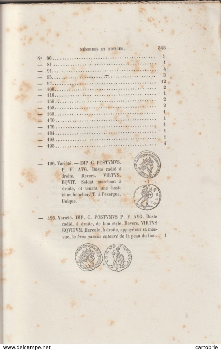 MÉLANGES De NUMISMATIQUE Par F. DE SAULCY, Anatole DE BARTHÉLEMY Et Eugène HUCHER 5è Fascicule 1875 - Livres & Logiciels
