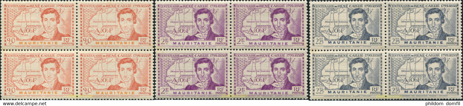 608273 MNH MAURITANIA 1939 1939 I CENTENARIO DE LA MUERTE DE RENÉ CAILLIE 1799-1838 EXPLORADOR Y NAVEGANTE - Used Stamps