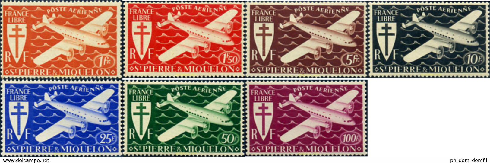 673297 HINGED SAN PEDRO Y MIQUELON 1942 SERIE DE LONDRES - Used Stamps