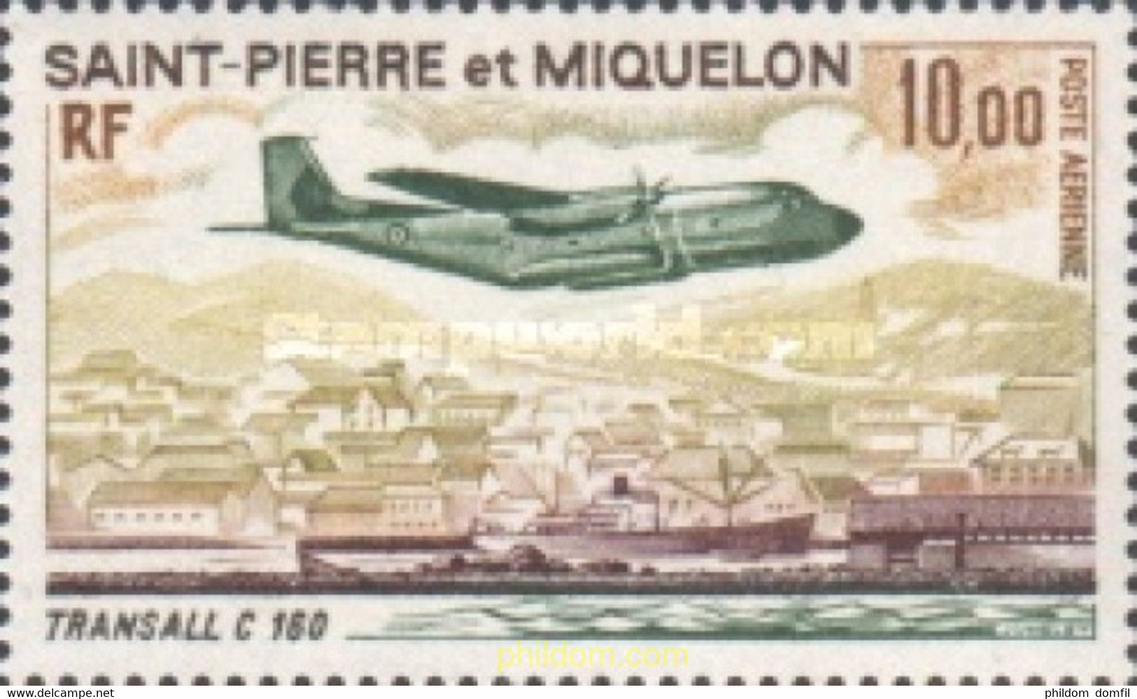 161295 MNH SAN PEDRO Y MIQUELON 1973 TRANSALL C 160 SOBRE SAN PEDRO - Usati