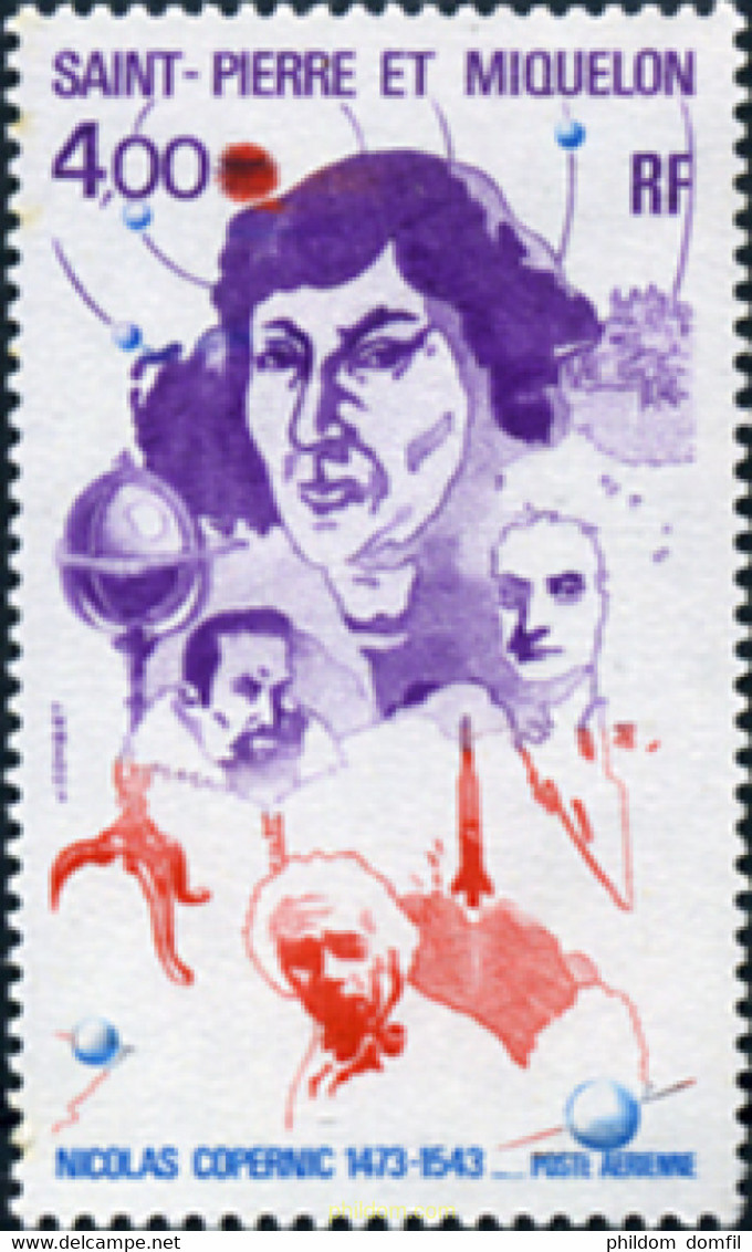 161298 MNH SAN PEDRO Y MIQUELON 1974 500 ANIVERSARIO DEL NACIMIENTO DE NICOLAS COPERNICO - Used Stamps