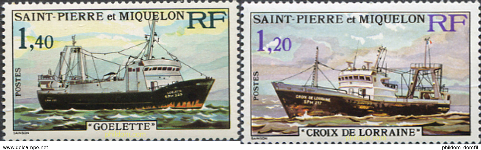 161329 MNH SAN PEDRO Y MIQUELON 1976 BARCOS DE PESCA - Gebraucht