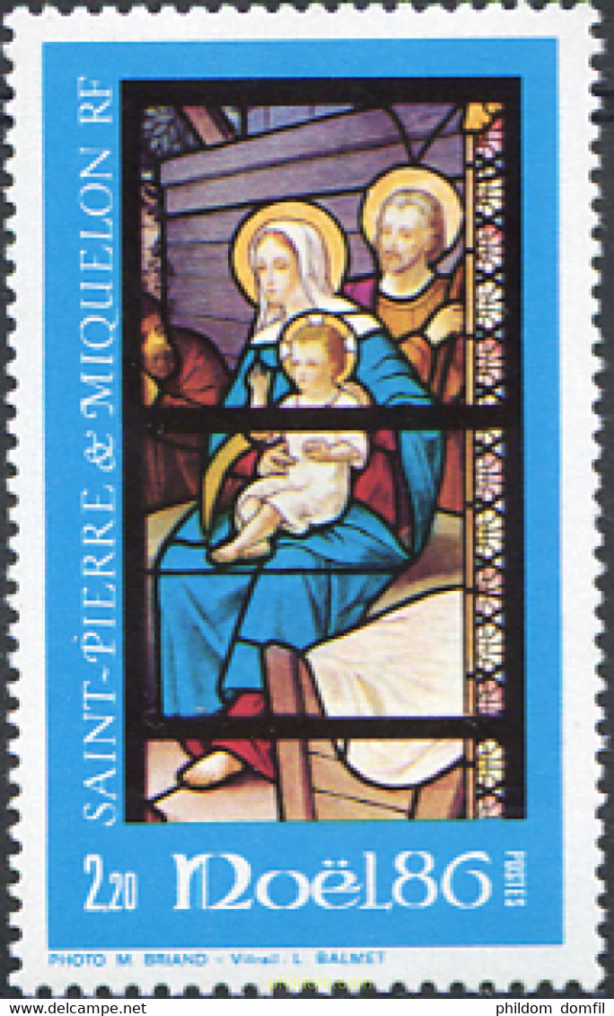 161337 MNH SAN PEDRO Y MIQUELON 1986 NAVIDAD - Usati