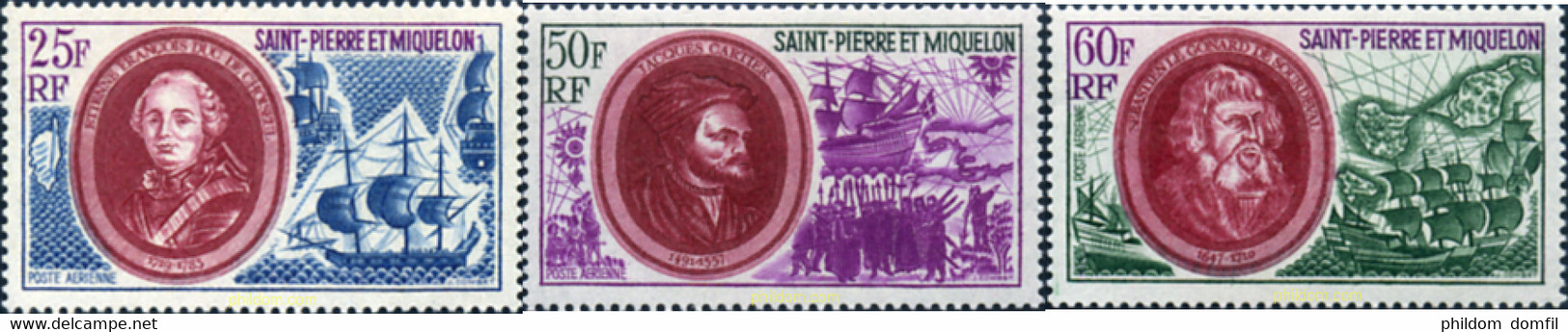 161262 MNH SAN PEDRO Y MIQUELON 1970 CELEBRES PERSONAJES HISTORICOS - Used Stamps