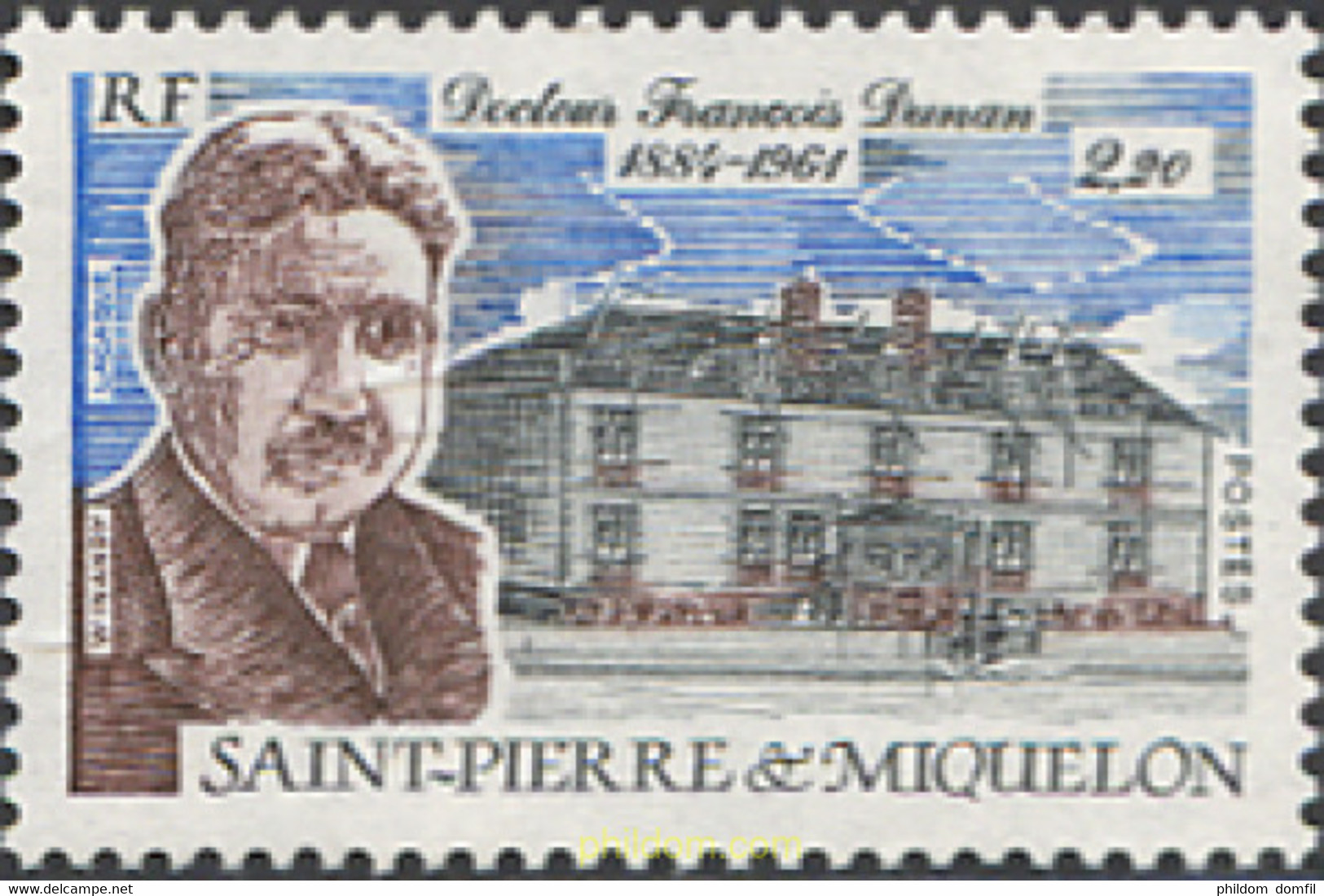 161338 MNH SAN PEDRO Y MIQUELON 1987 HOMENAJE AL DOCTOR FRANCOIS DUNAN (1884-1991). PIONERO DE LA MEDICINA EN LAS ISLAS - Used Stamps