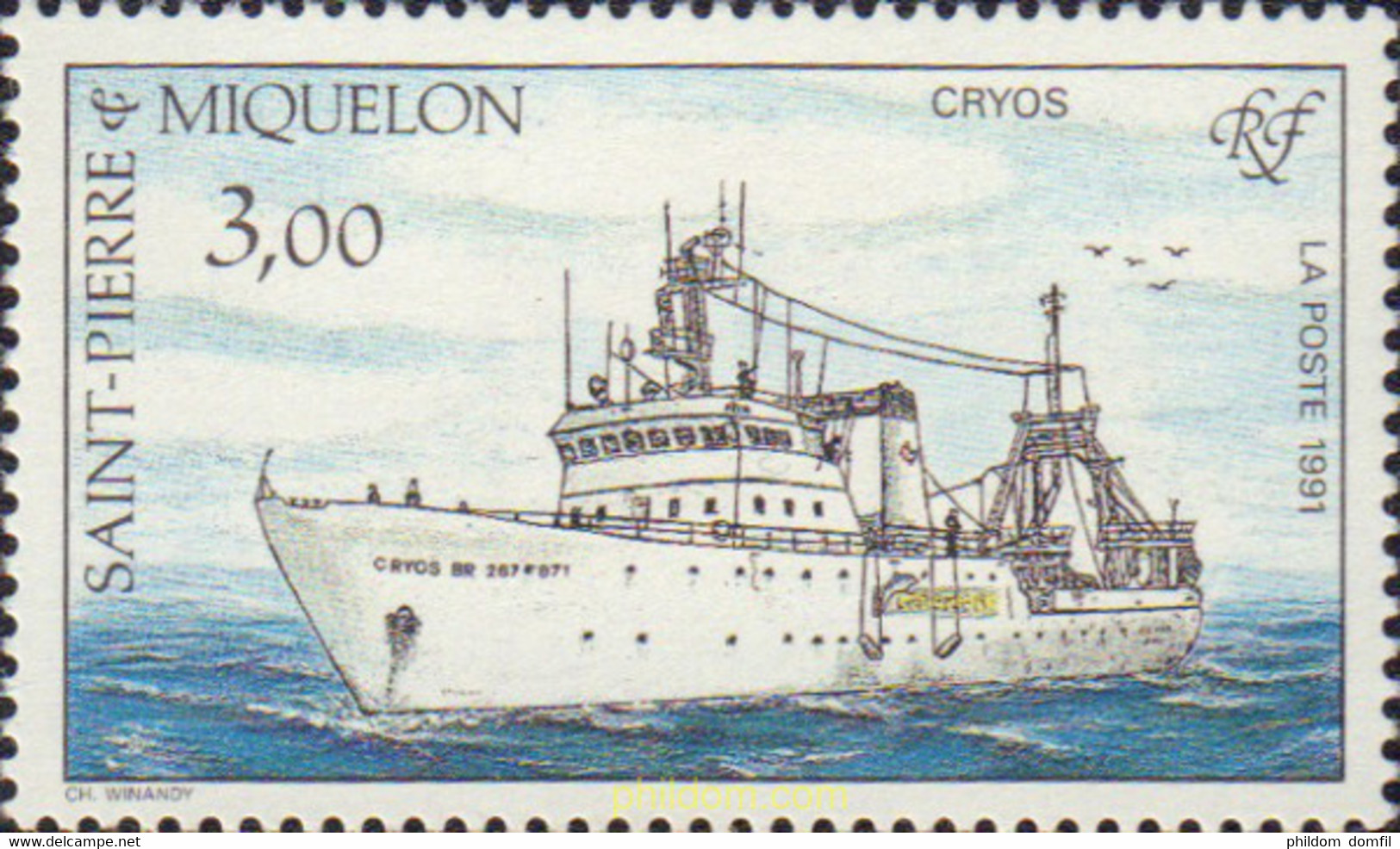 161408 MNH SAN PEDRO Y MIQUELON 1991 FLOTA DE SAN PEDRO Y MIQUELON - Usados