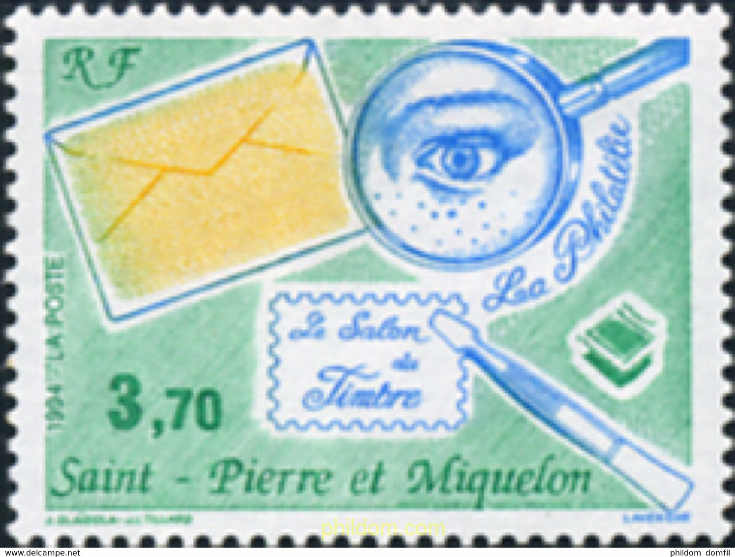 161466 MNH SAN PEDRO Y MIQUELON 1994 SALON DEL SELLO DE PARIS - Oblitérés