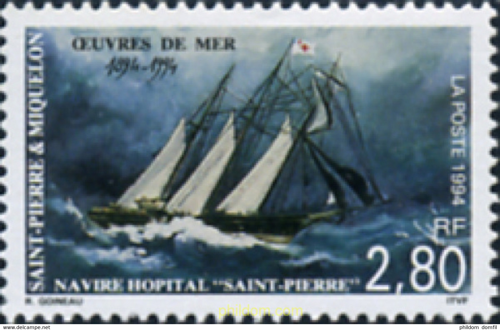 161463 MNH SAN PEDRO Y MIQUELON 1994 CENTENARIO DEL TRABAJO EN EL MAR - Gebruikt