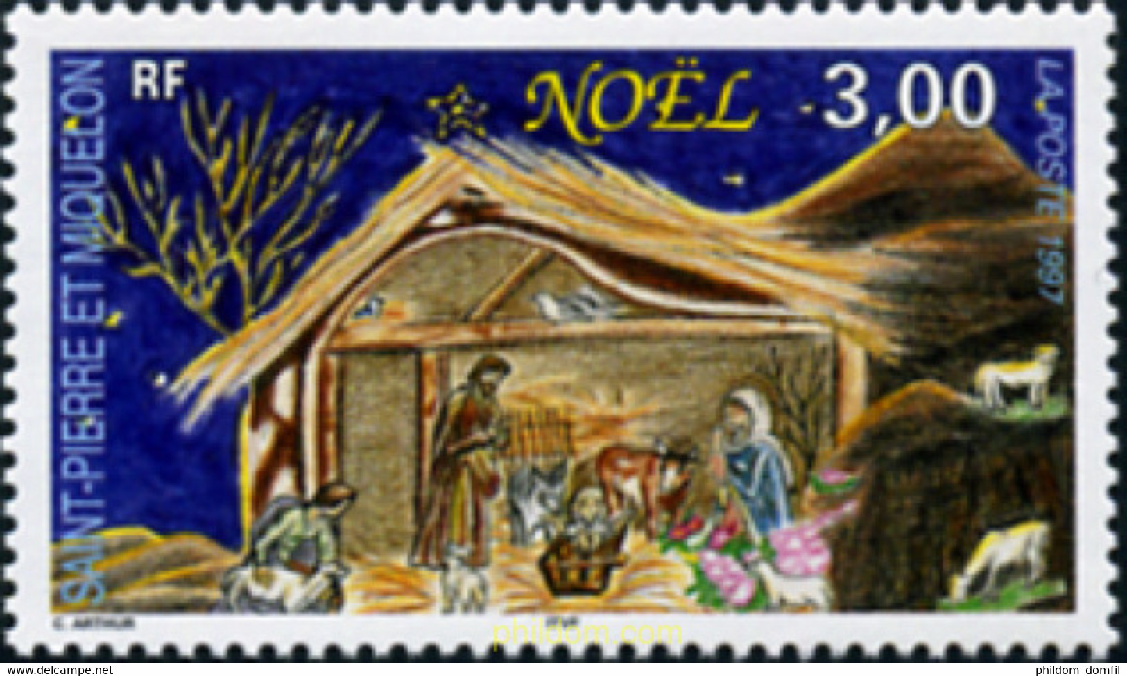 161506 MNH SAN PEDRO Y MIQUELON 1997 NAVIDAD - Usados