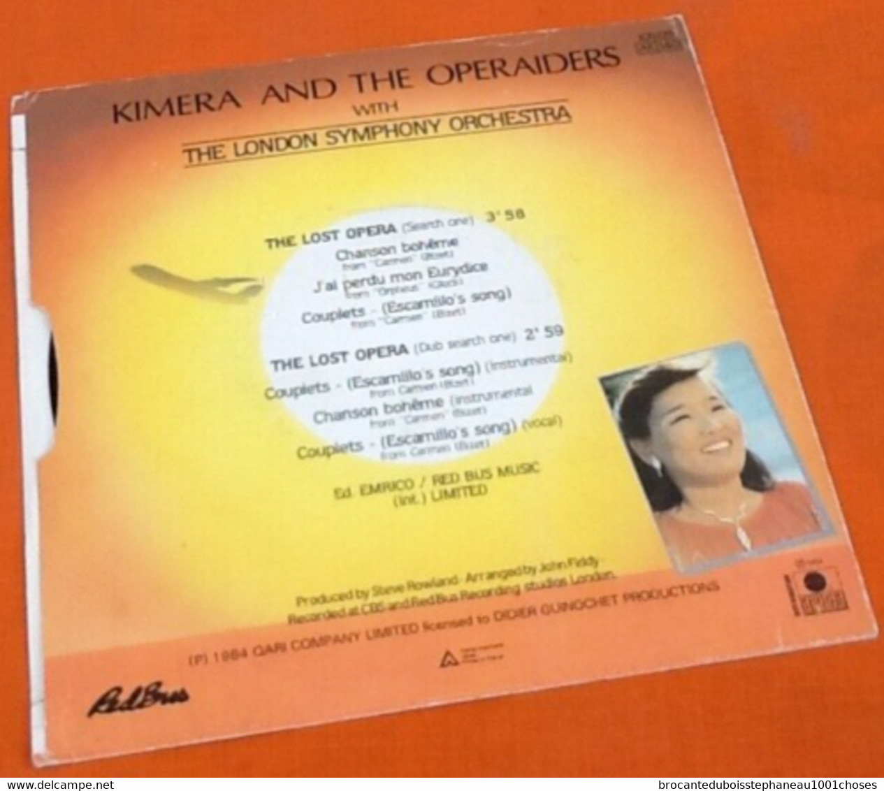 MVinyle 45 Tours  Kimera And The Operaiders  The Lost O?éra  (1984)  Red Bus Records 105729 - Opéra & Opérette