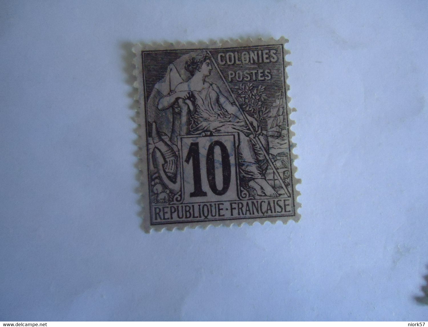 FRANCE  COLONIES   USED STAMPS  10C - Ohne Zuordnung