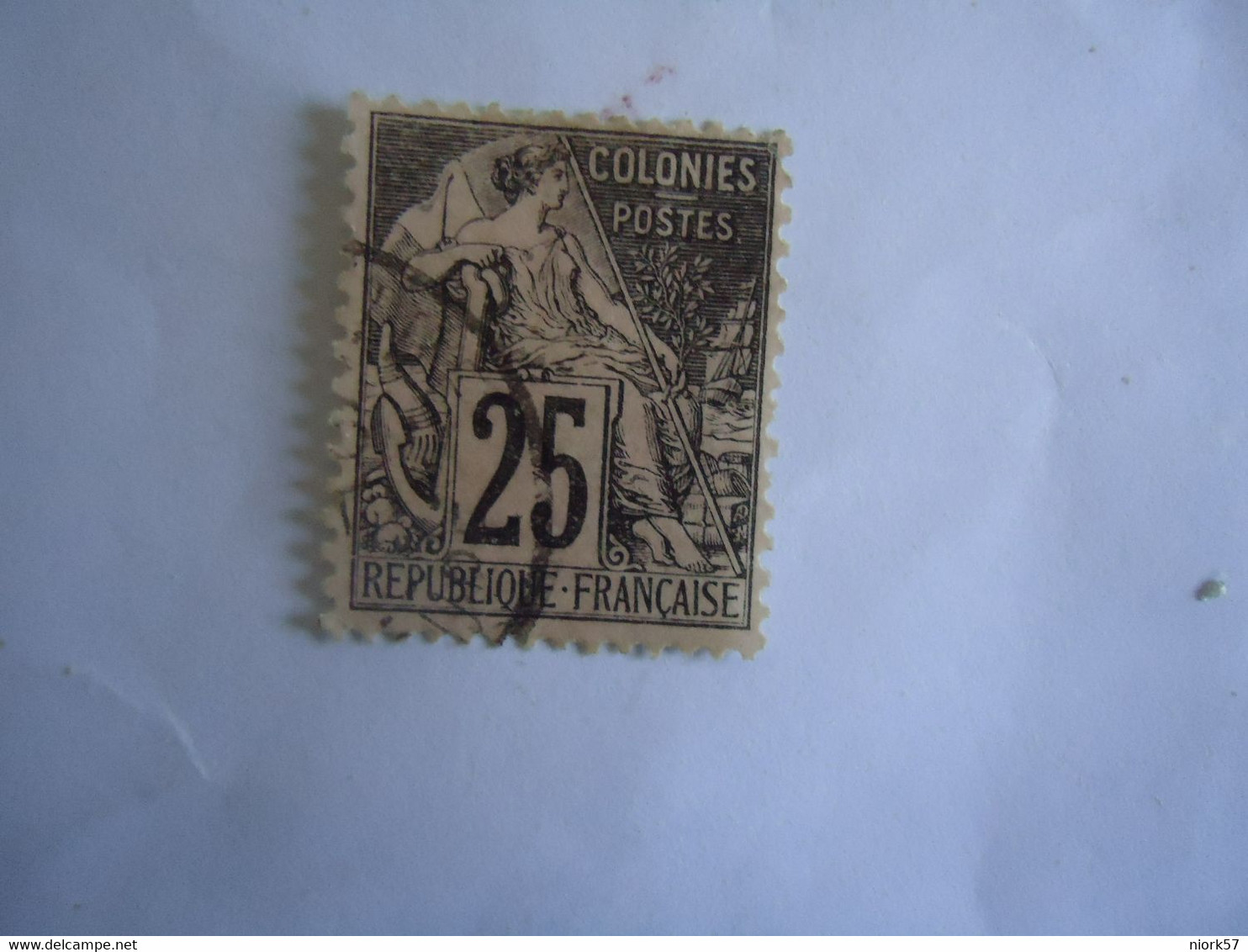 FRANCE  COLONIES   USED STAMPS  25C - Unclassified