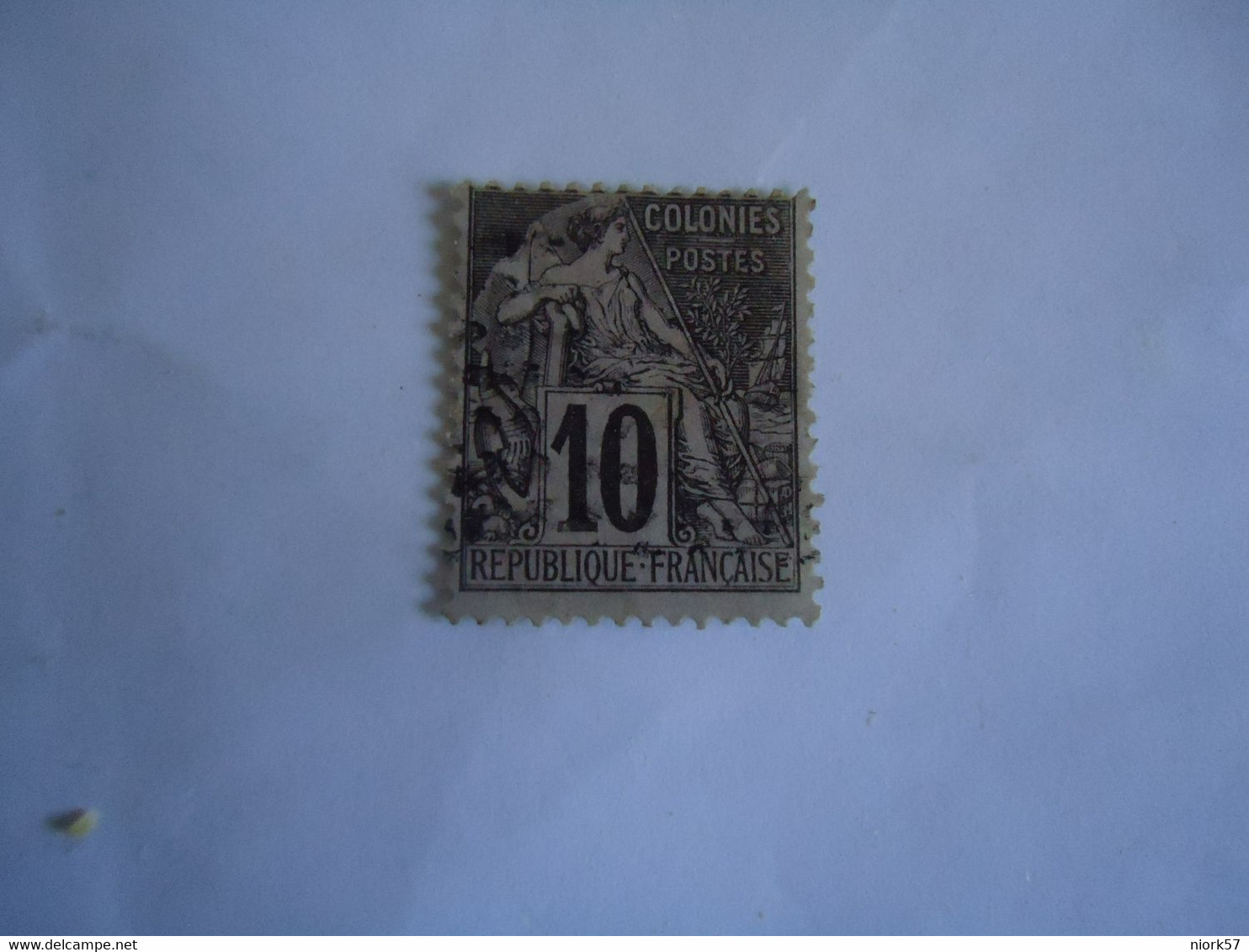 FRANCE  COLONIES   USED STAMPS  10C - Unclassified