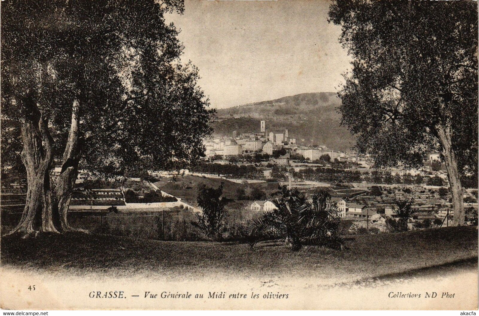 CPA GRASSE - Vue Générale Au Midi (192112) - Grasse