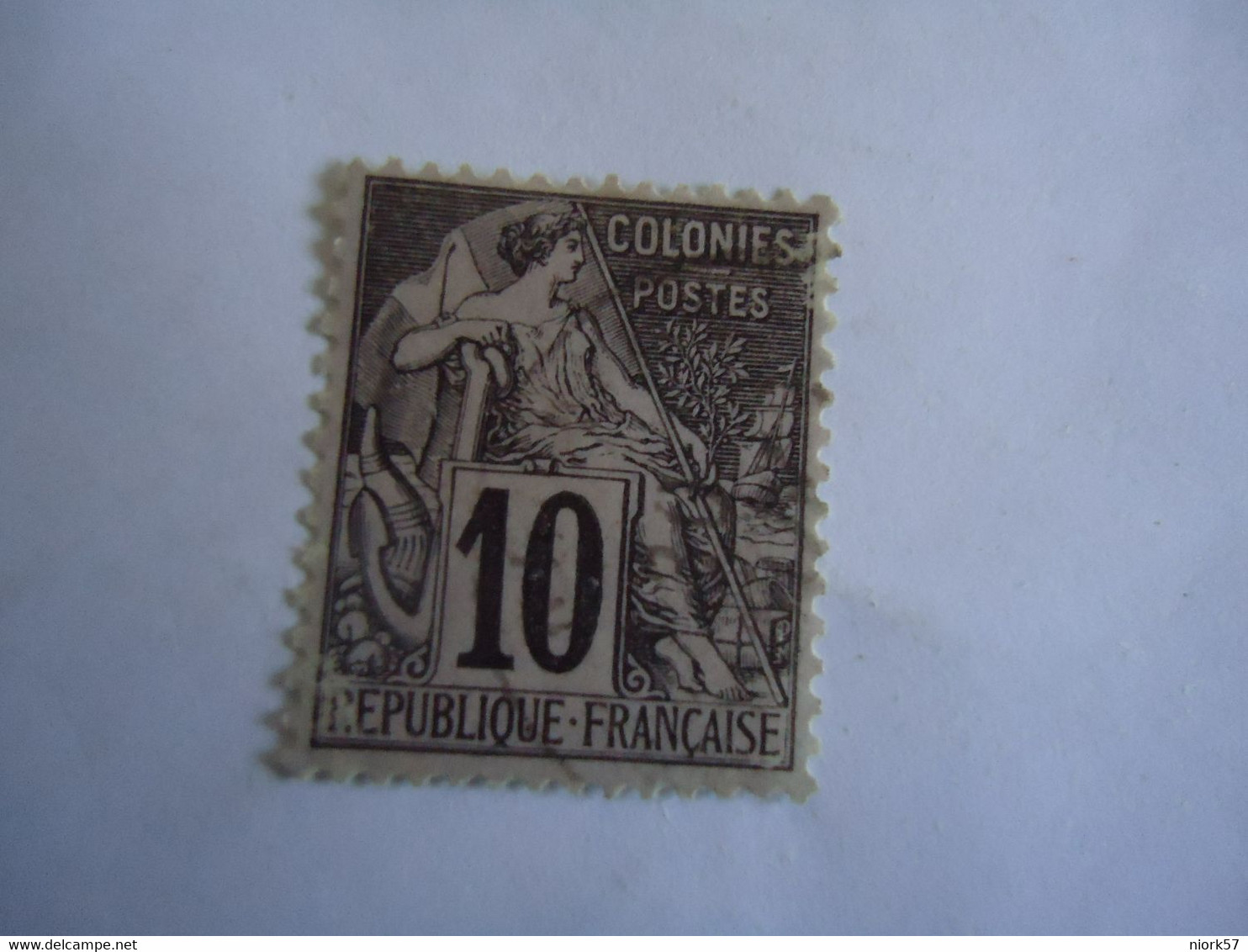 FRANCE  COLONIES   USED STAMPS  10C - Ohne Zuordnung