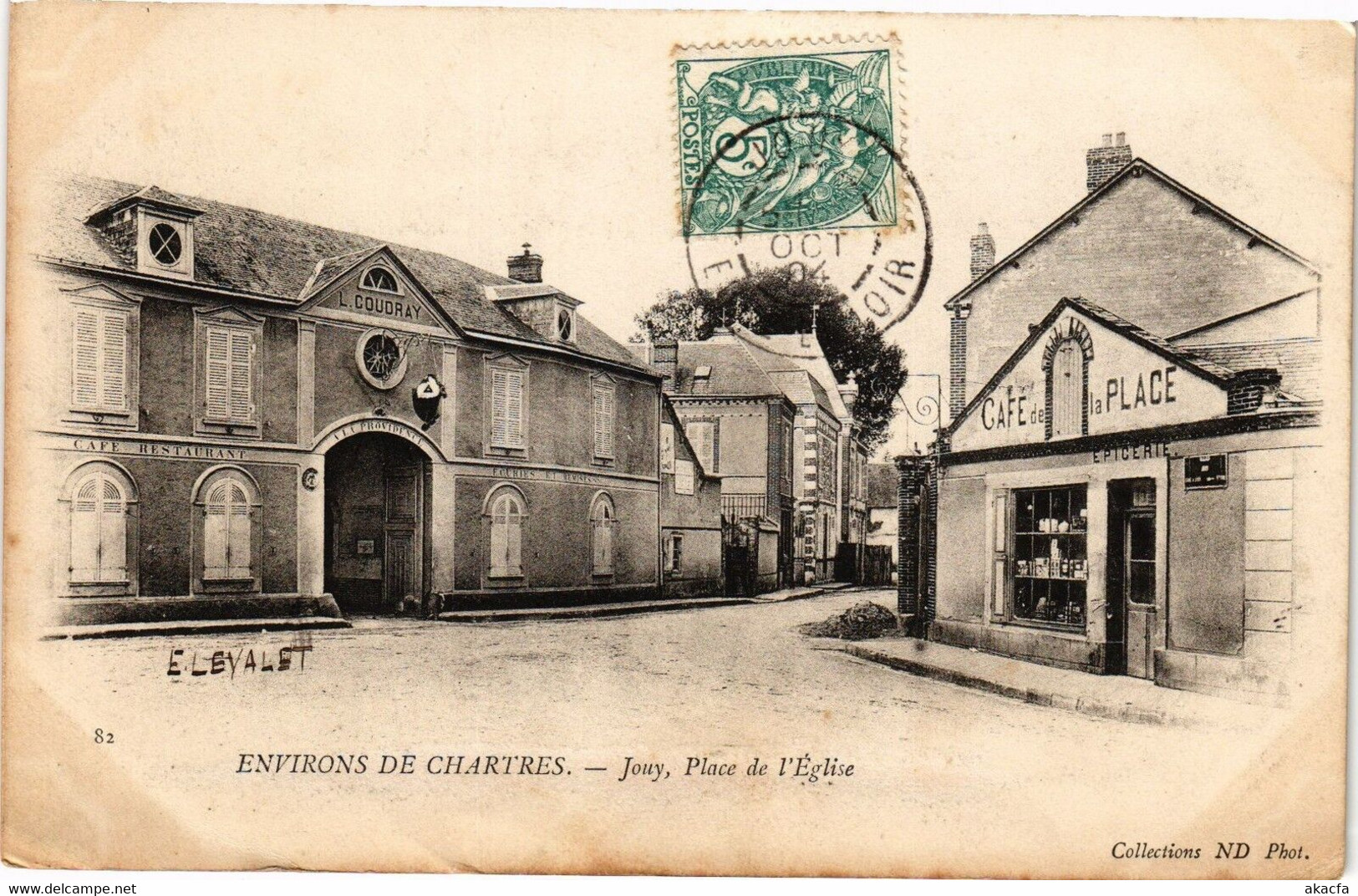 CPA Environs De CHARTRES - JOUY Place De L'Église (179877) - Jouy