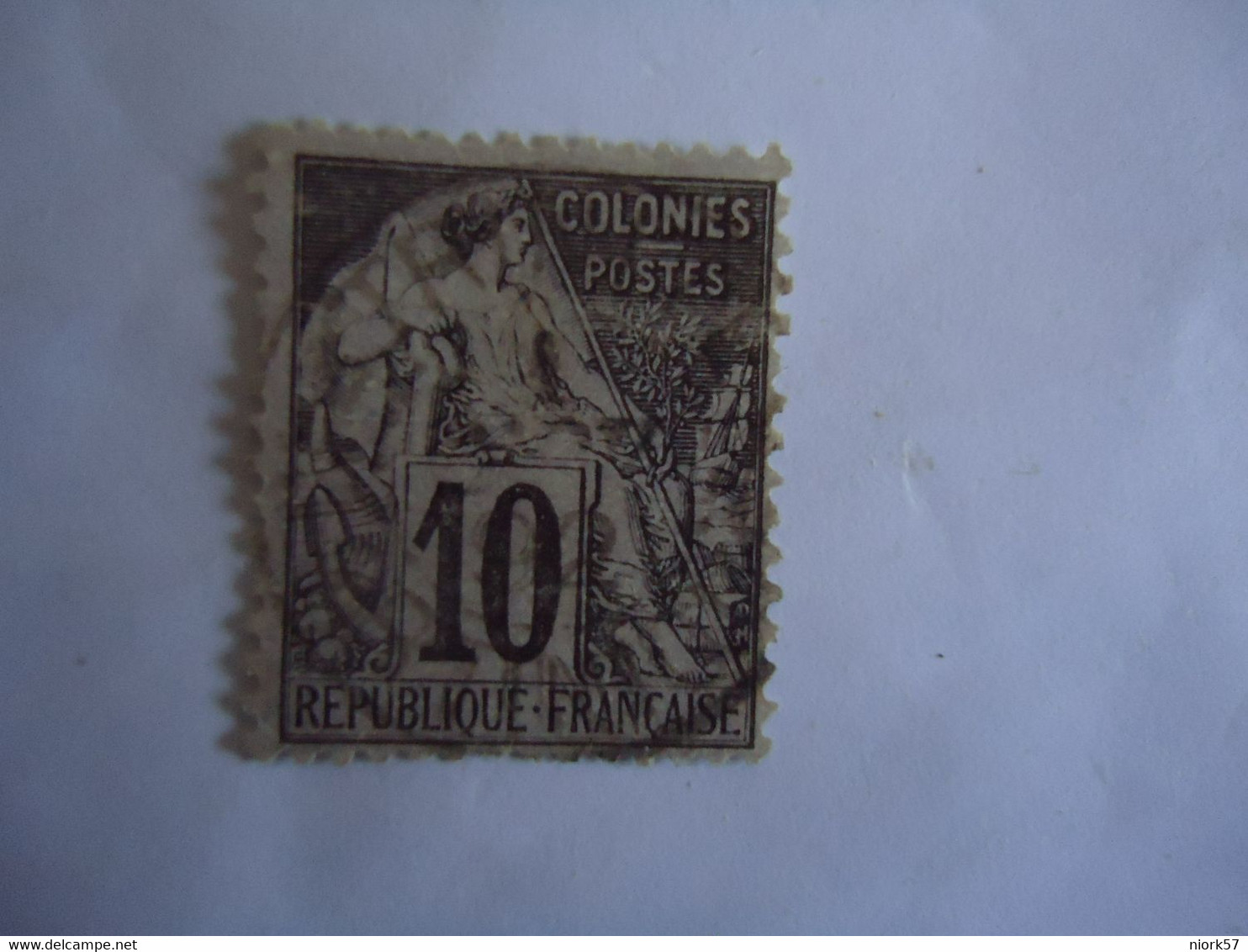 FRANCE  COLONIES   USED STAMPS  10C - Non Classés