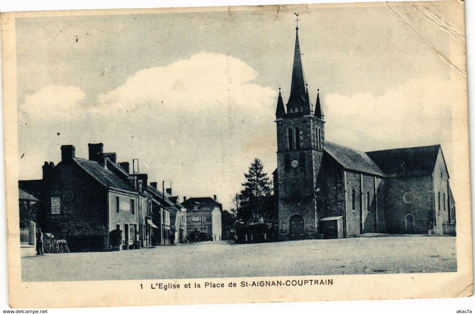 CPA L'Eglise Et La Place De St Aignan Couptrain (186538) - Couptrain