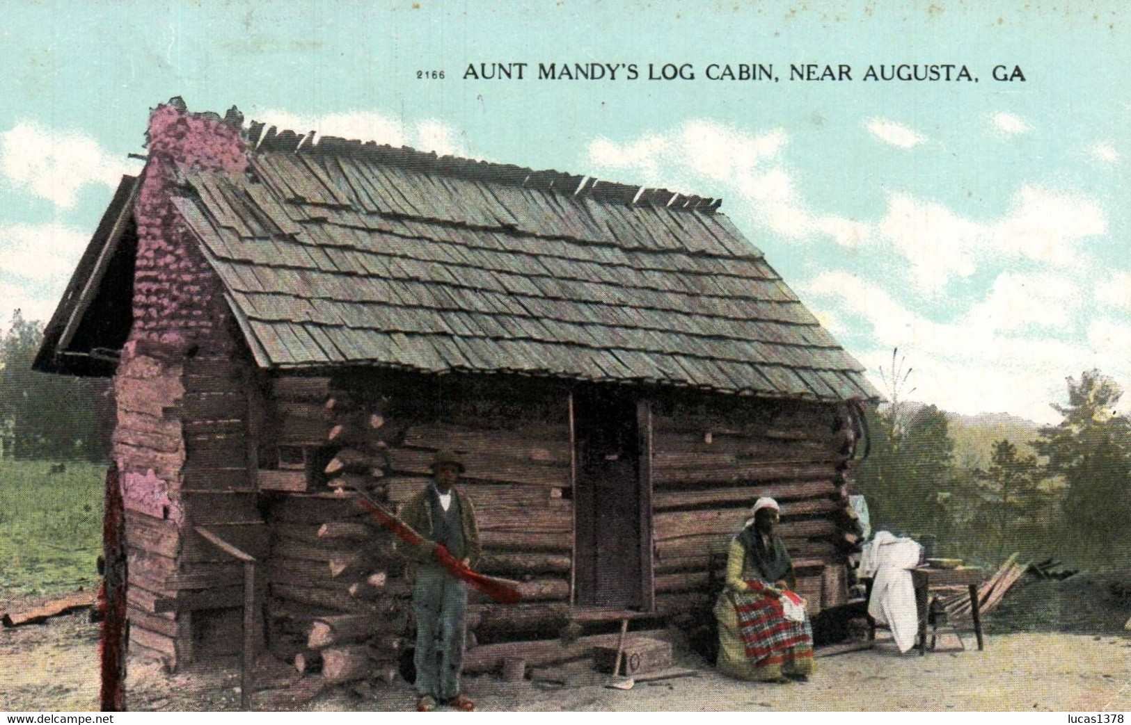 NEAR AUGUSTA / AUNT MANDY S LOG CABIN / RARE + - Augusta