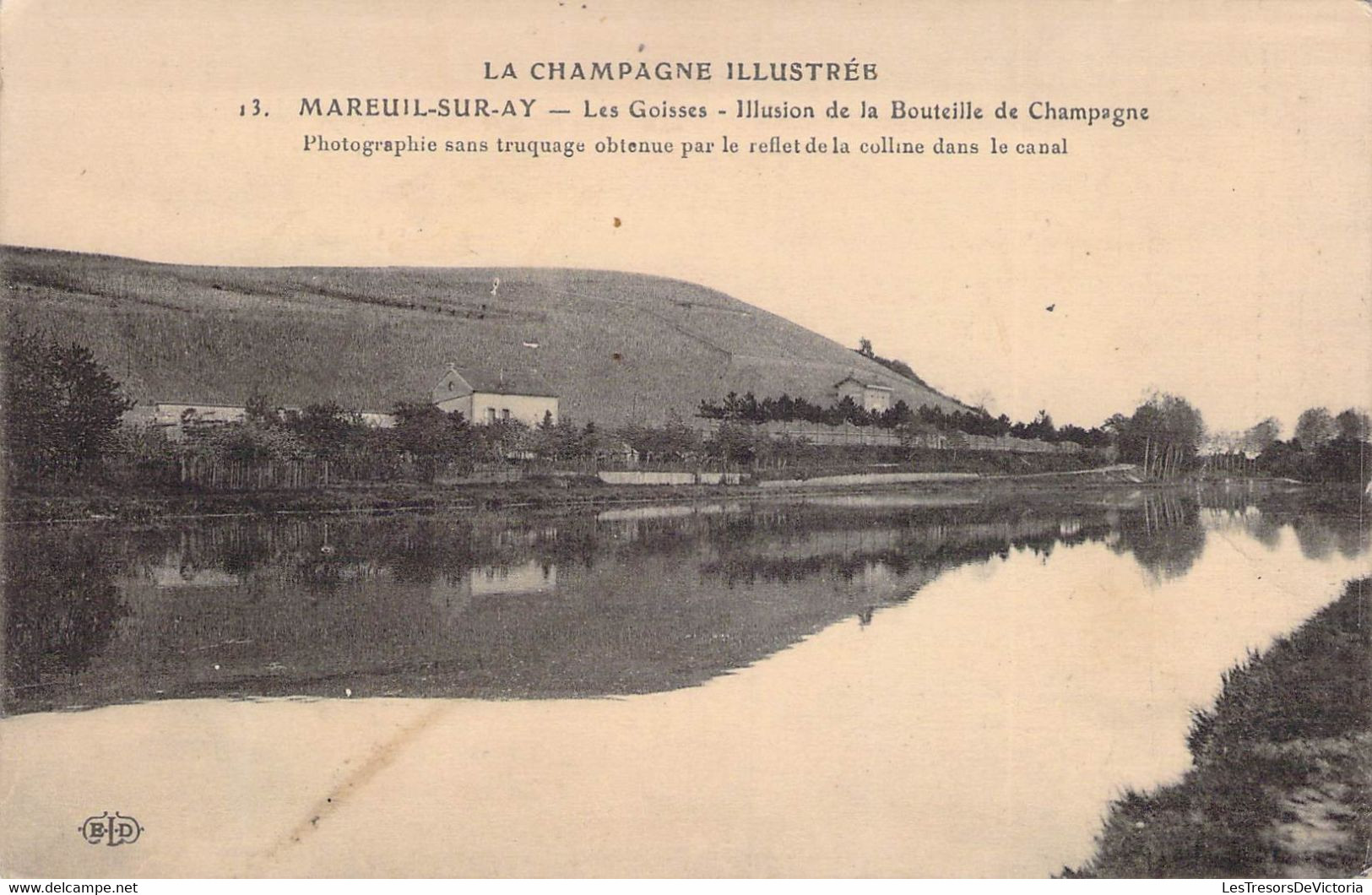 CPA France - 51 - MAREUIL SUR AY - LES GOISSES - Illusion De La Bouteille De Champagne - ELD - Champagne Illustrée - Mareuil-sur-Ay