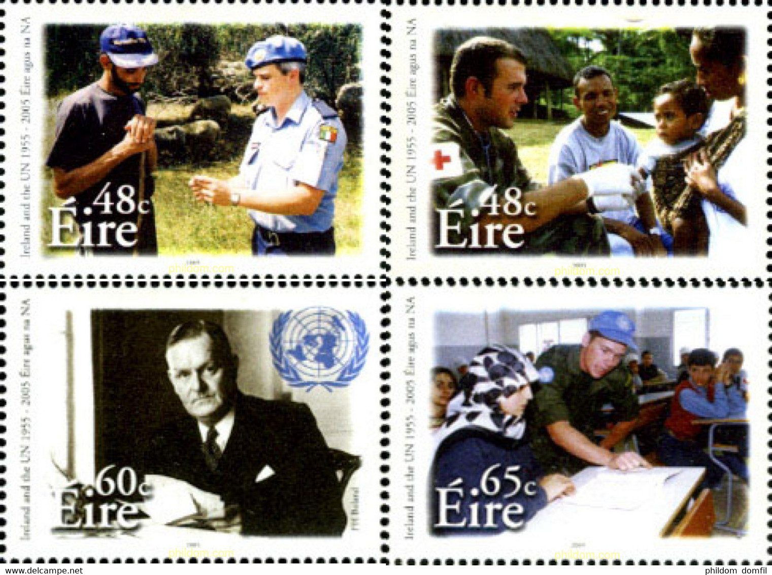 165316 MNH IRLANDA 2005 50 ANIVERSARIO DE LA ADHESION DE IRLANDA A LA ONU - Collections, Lots & Séries