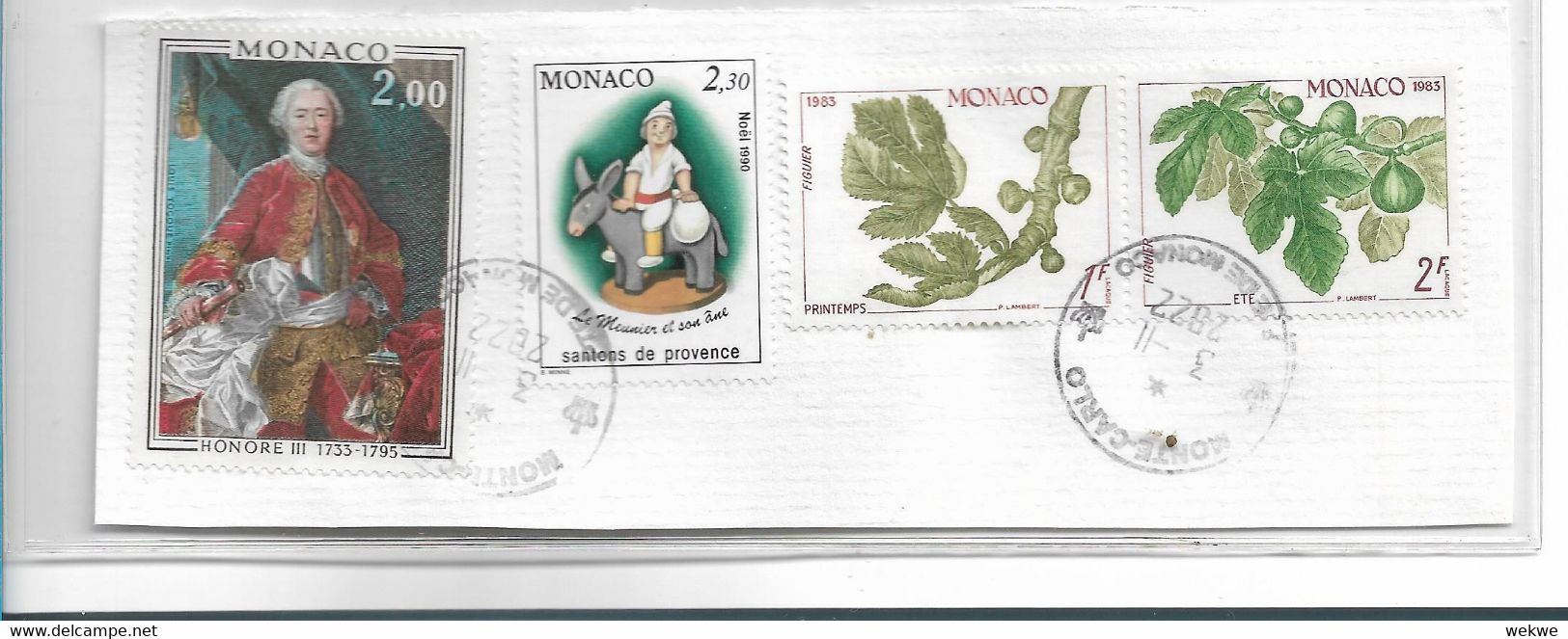 MONACO002 / Ausschnitt Mir 4 Marken 2022 - Used Stamps