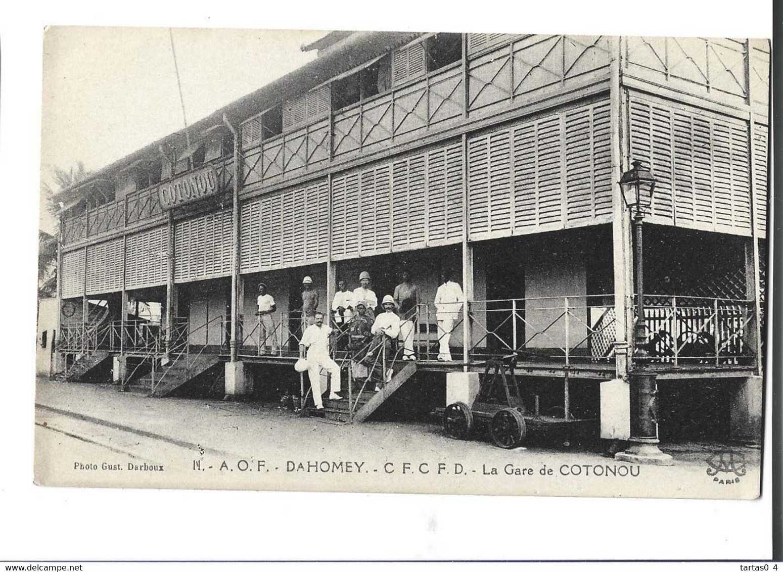 DAHOMEY -  COTONOU - A O F - C F C F D La Gare Animée Bon état - Dahomey