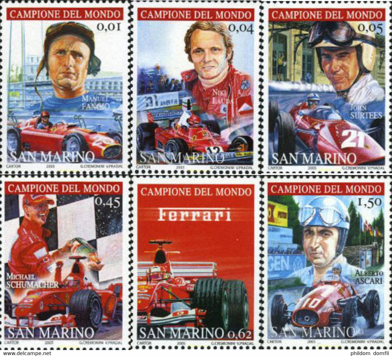 167208 MNH SAN MARINO 2005 FERRARI - Oblitérés