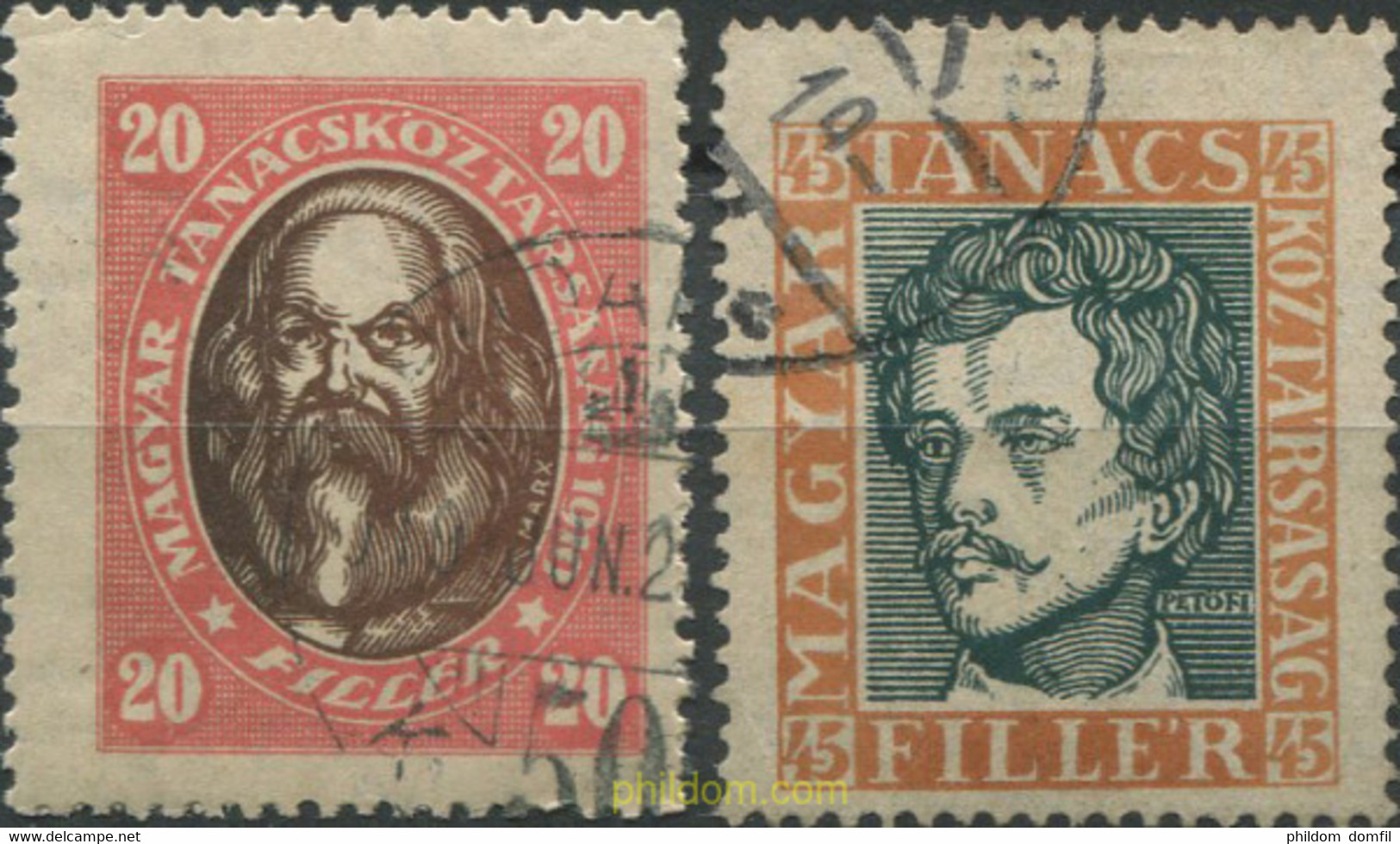 677666 USED HUNGRIA 1919 REVOLUCIONARIOS - Used Stamps