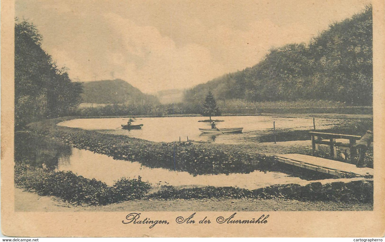 Ratingen An Der Auermuhle ( Trimmed Damage Postcard ) - Ratingen