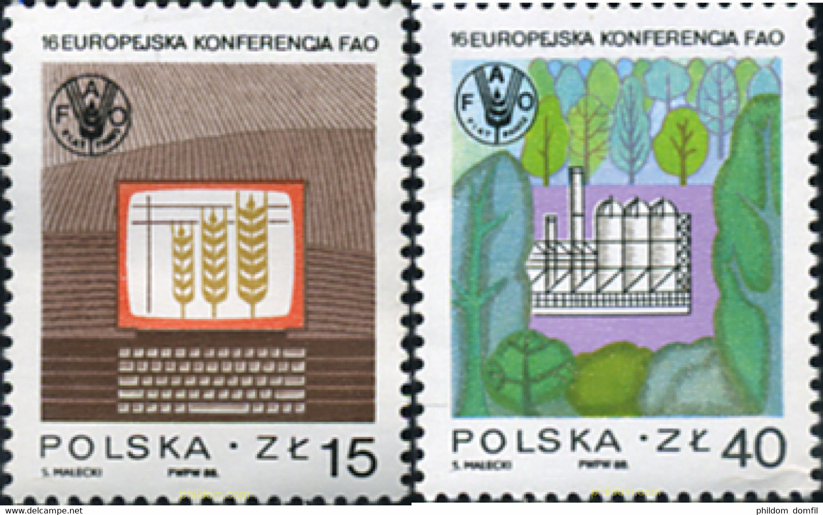 168436 MNH POLONIA 1988 16 CONFERENCIA REGIONAL EUROPEA DE LA F.A.O. - Non Classificati