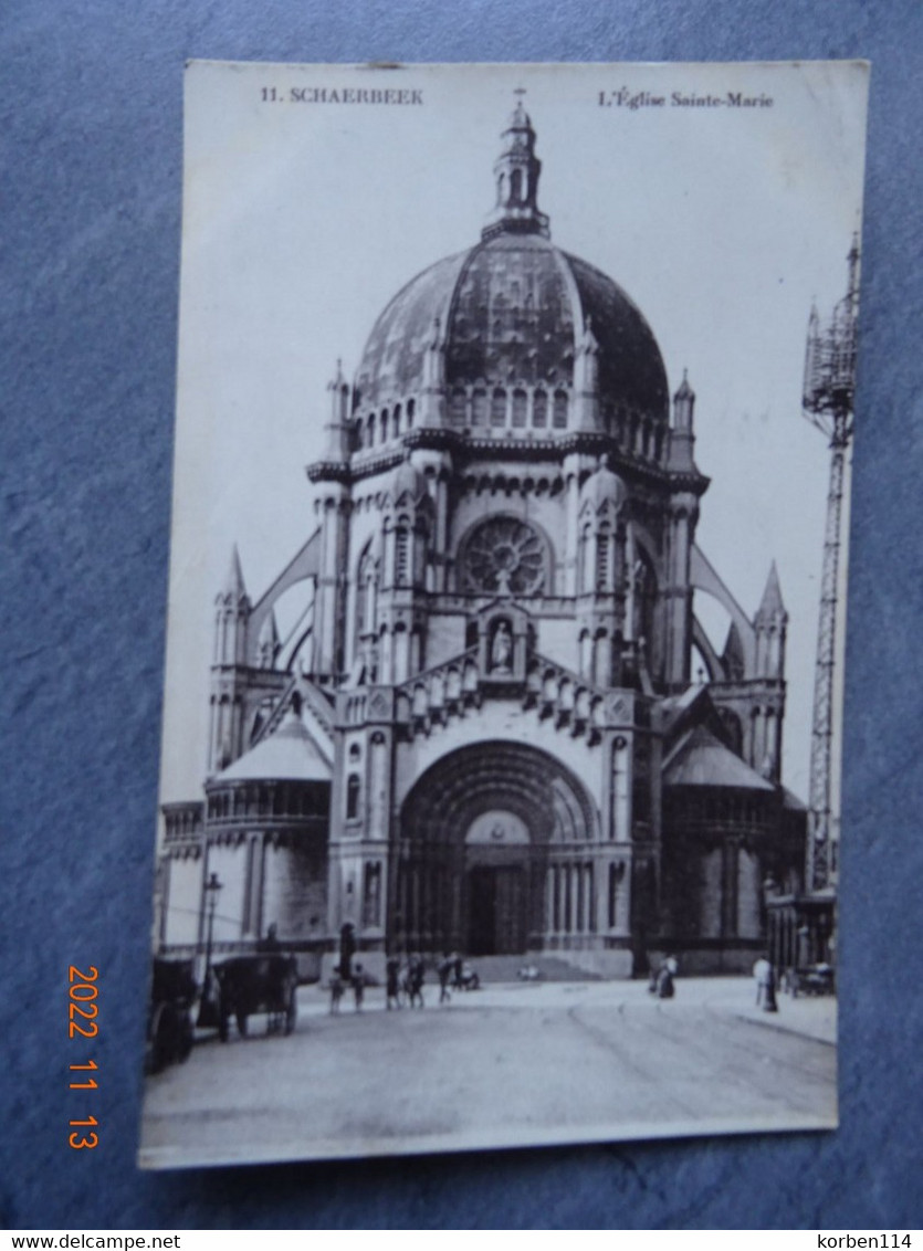 GEPLASTIFIEERDE KAART  L'EGLISE SAINTE MARIE - Schaerbeek - Schaarbeek