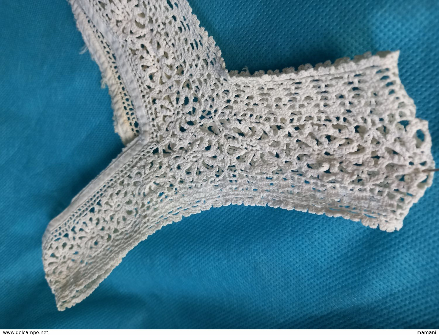 Garniture De Chemise Travail Raffiné Au Crochet - Sonstige & Ohne Zuordnung