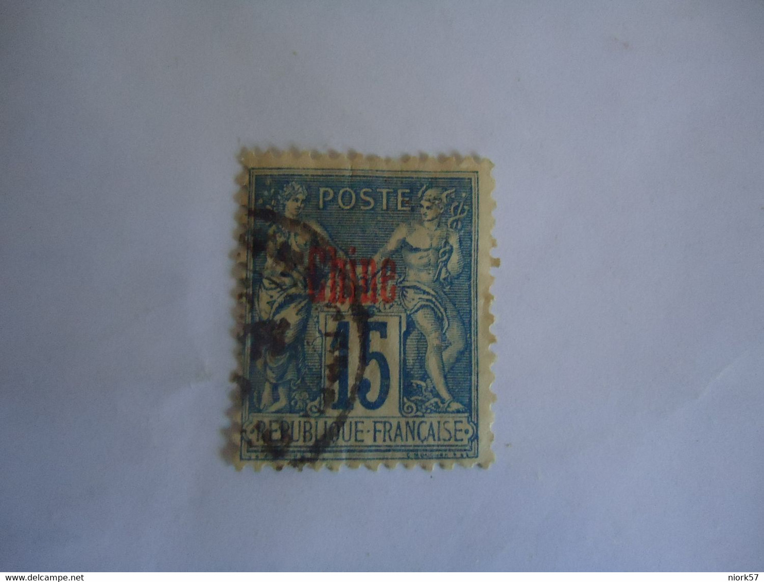 CHINA  FRANCE  USED STAMPS  15C  WITH  POSTMARK - Other & Unclassified