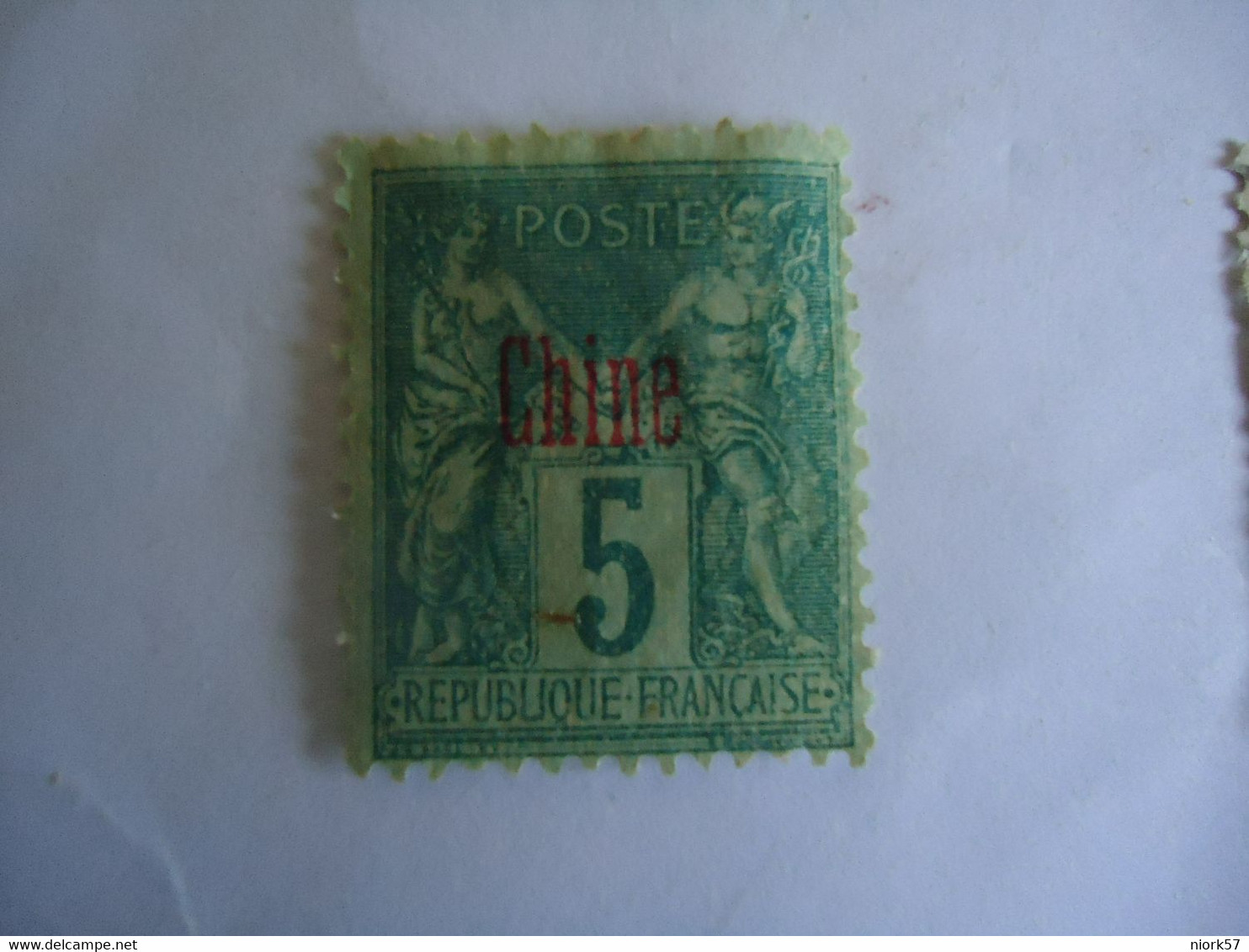 CHINA  FRANCE  USED STAMPS  5C  WITH  POSTMARK - Other & Unclassified